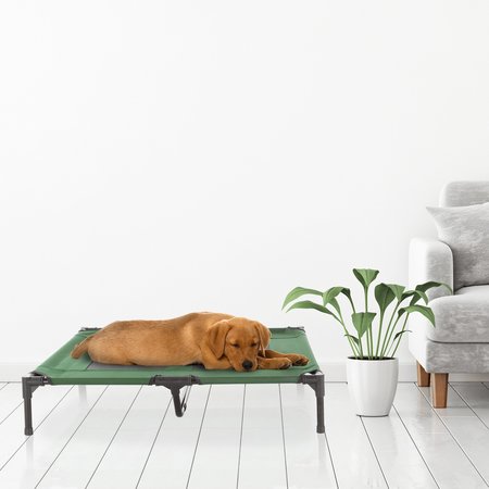 Pet Adobe Elevated Portable Pet Bed Cot-Style 36”x29.75”x7” for Dogs and Small Pets | Indoor/Outdoor 807180YSG